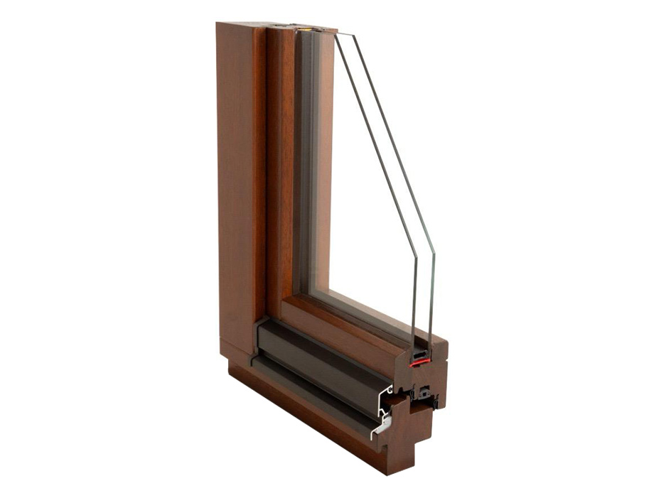Querschnitt eines TopLine Pure-Holzfenster
