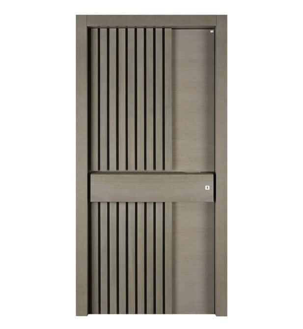 Holzhaustür Concept 1-306 mit horizontalem Türgriff.